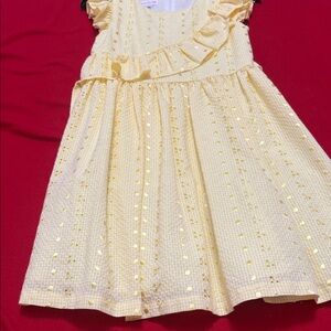 Bonnie Jean Yellow Sequin Kids Dress